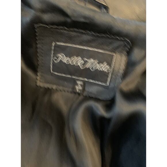 Medium Pelle Moda Women's Vintage 49" Long Leather Insulated Overcoat Belted - Picture 8 of 11